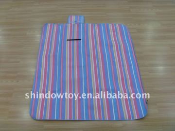 red & blue & white stripe picnic Blanket simple but elegant