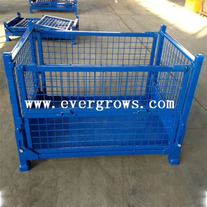 Stackable Industrial Steel Folding Turnover Pallet Box