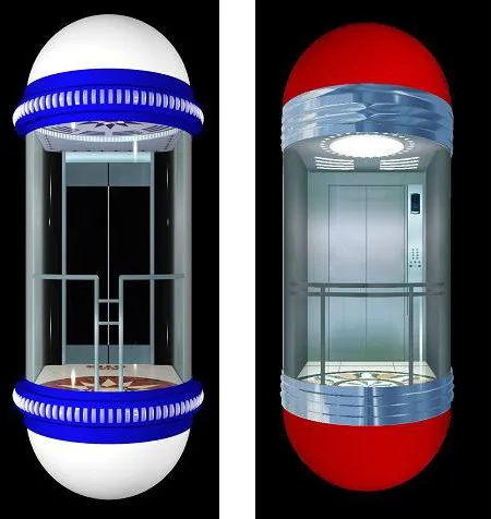 Circular type luxury sightseeing elevator