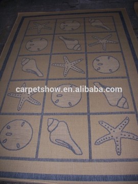 Machine made polypropylene outdoor area rug