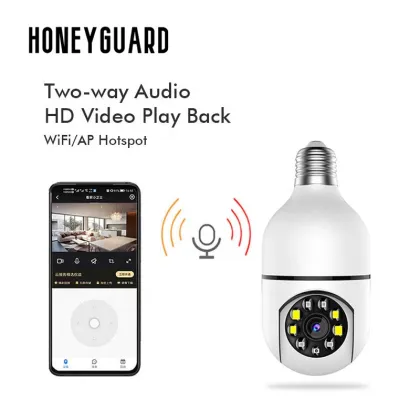HONEYGUARD SFC014 360 Degree Panoramic CCTV Fisheye Light Bulb VR Network Camera