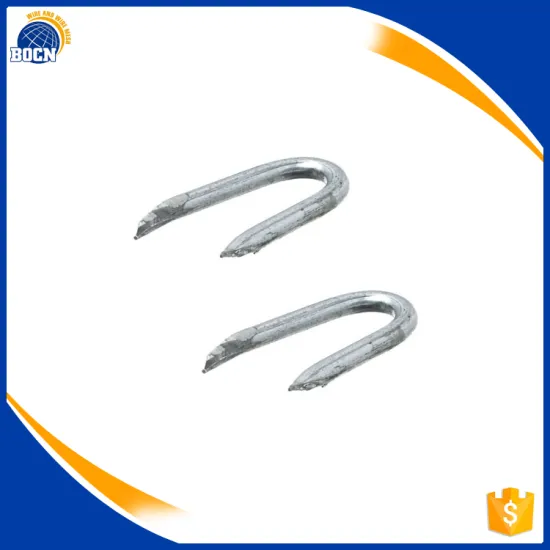 Barbed U-shape Nails Square bottom U shaped nail