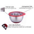 Transparent lid food storage mixing bowl sets