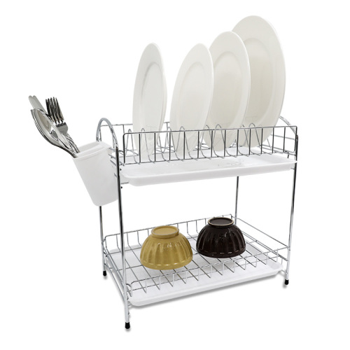 2 Tier Kitchen Dish Rack 2 tier chrome plated dish drainer Supplier