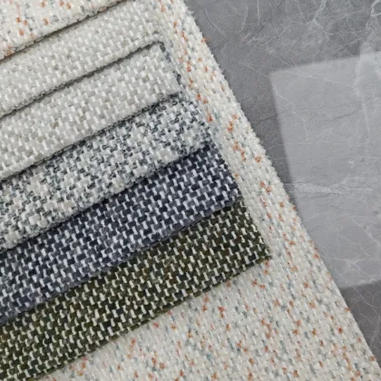 Mixed Color Textured Chenille Upholstery Fabric