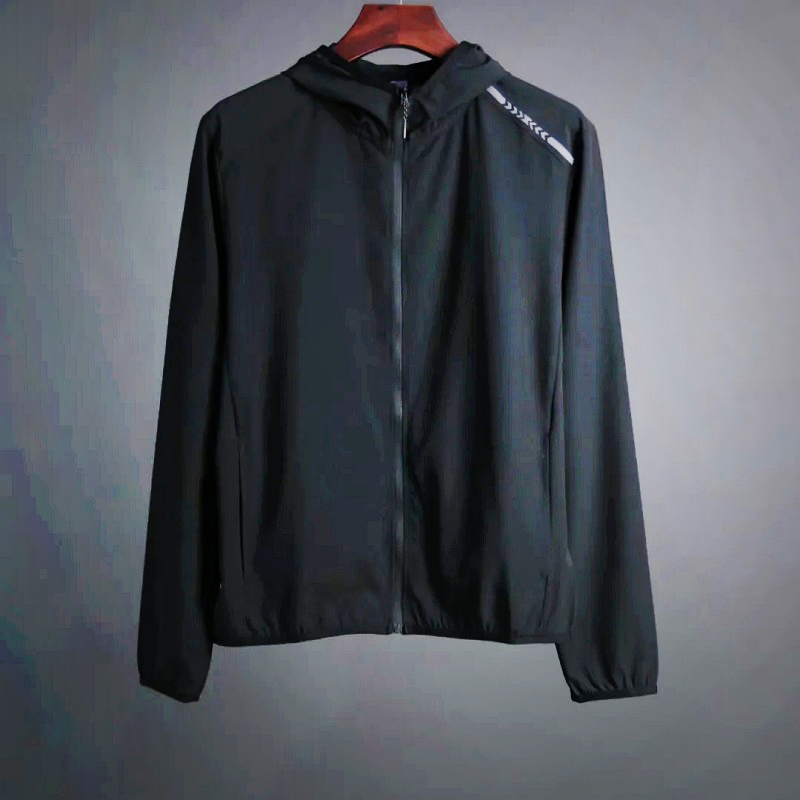 Thin Zip Up Polyester Men Sports Windbreaker Jacket