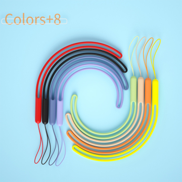 Silicone Wrist Lanyard Mobile Phone Chain Straps Keychain Charm Cords DIY Hang Rope Lanyards For Iphone 11 X XR 7 8 9 Accessorie