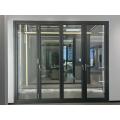 Double side folding glass doors