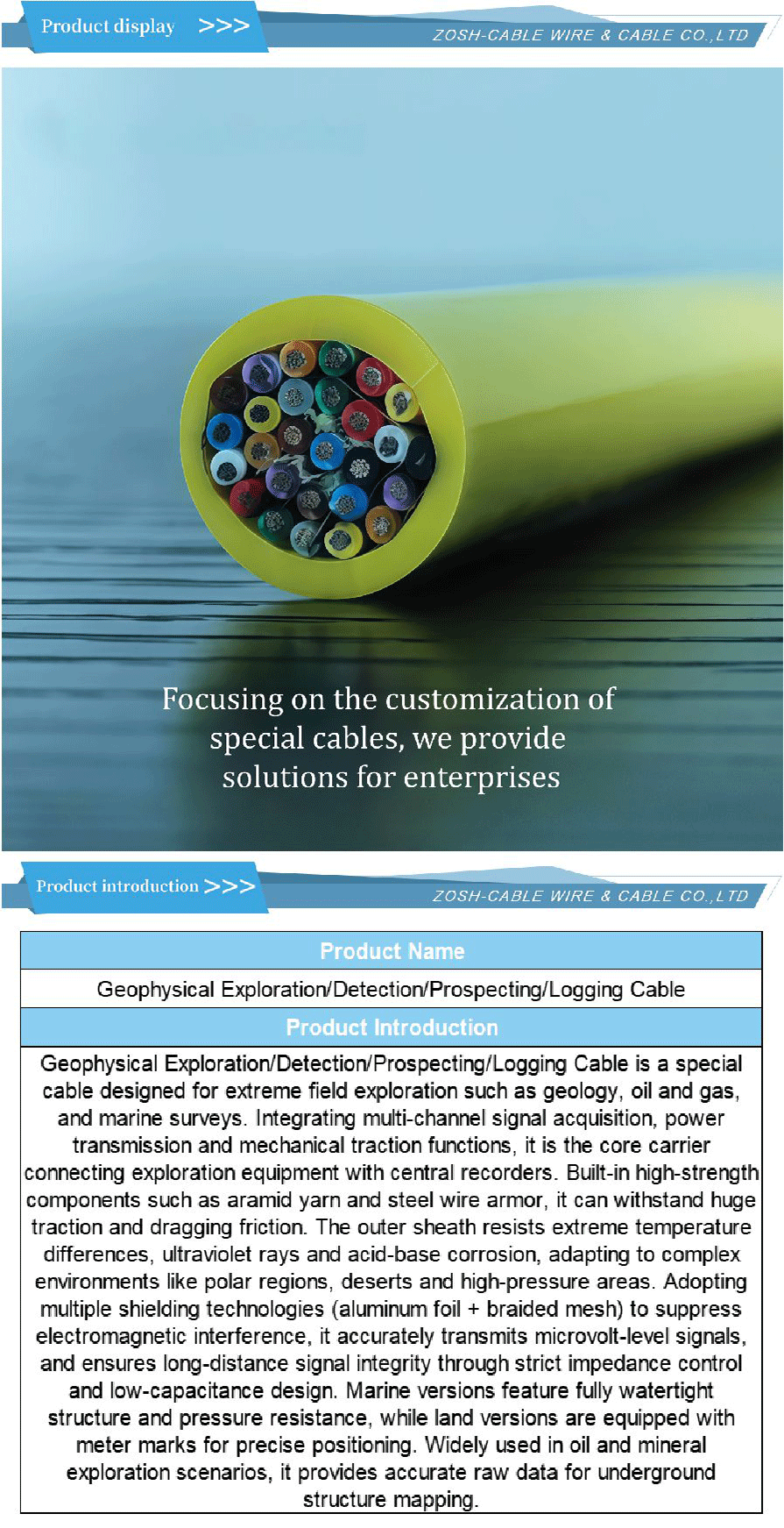 Special customized cable-xiangqing1-ZS077
