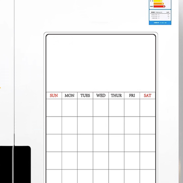Customizable Meal Planner with Magnetic Whiteboard, Pen, and Grocery List