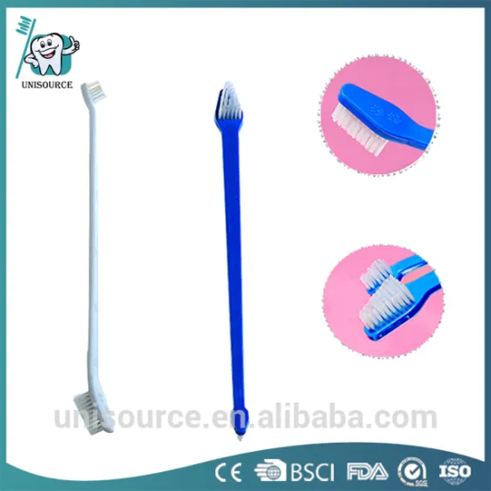 plastic 2 sided pets small dog toothbrush