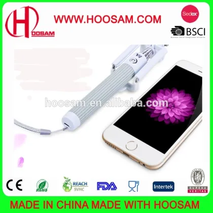 Wholesale selfie stick, pockiet mini wired selfie stick