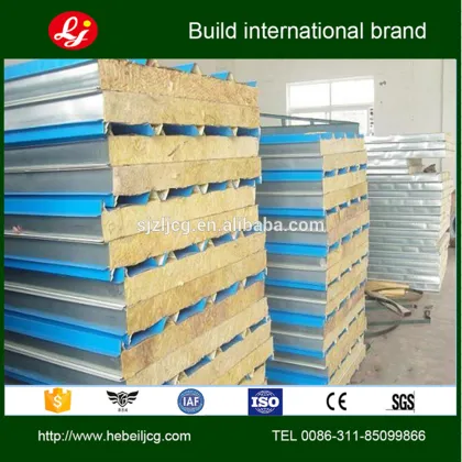 Metal glass wool board rockwool sandwich panels