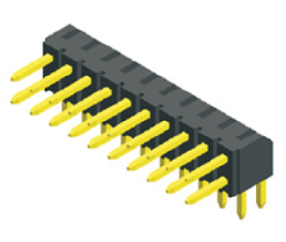 Passo 2,00 mm Ângulo de fileira dupla Tipo H: 4.0 Conectores