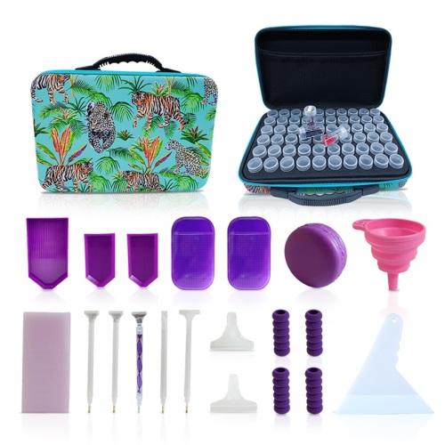 60 Flaschen Diamantmalerei Purple Accessoires Aufbewahrungsbox