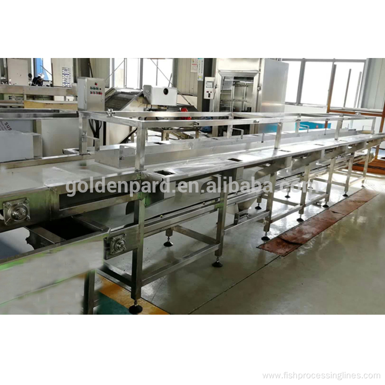 Fish processing line machine assembly line