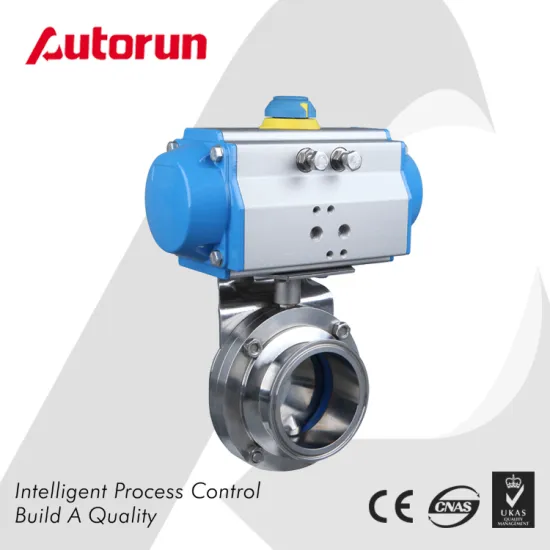 Stainless Steel Pneumatic Sanitary Butterfly Valve