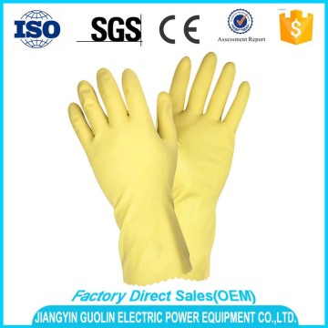high quality disposable household yellow latex gloves cleaning room