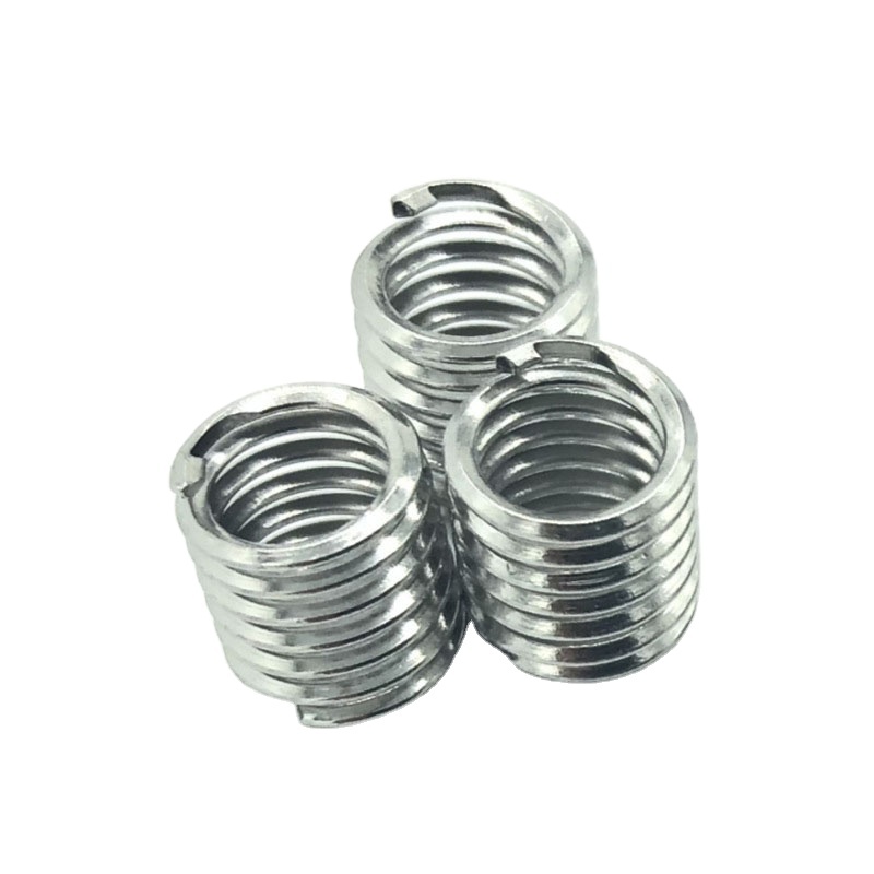M5-M12 Titanium Wood Screws Stainless Steel Wire Insert 4mm 120mm Length Nickel Material ISO JIS Plain Plating Customizable
