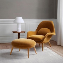 Modern Cozy Armchairs with Ottoman