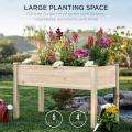 48x24x30in Raised Garden Bed Elevated Wood Planter Box