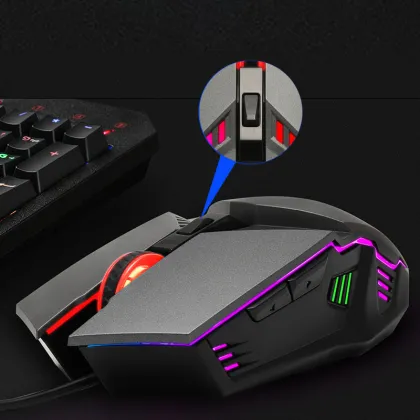 Colorful Breathing Light Wired Gaming Optical Mouse - FV-Q3