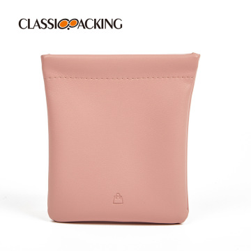 Custom Logo PU Leather Small Storage Travel Toiletry Makeup Pouch