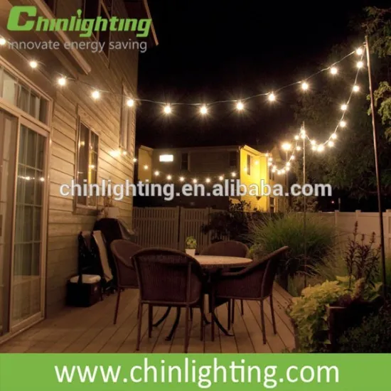 LED Copper string lights warm white color Hanging G40 Globe light bulb