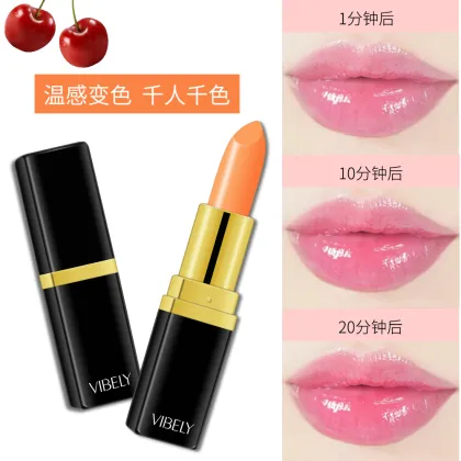 VIBELY Temperature Color Changing Lipstick: Healthy, Natural, Red, Long-Lasting, Moisturizing Makeup