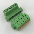 Wire to wire pluggable terminal block with flange