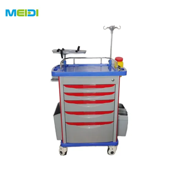 High Quality ABS Emergency Medical Trolley Cart
