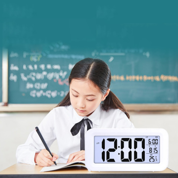 LED Digital Alarm Clock with Backlight, Calendar, and Temperature Display