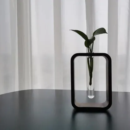 Elegant Wooden Vase Solid Wood Vase Decoration