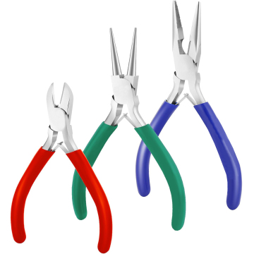 YUHANG 3 Pack Mini Jewelry Chain Nose Craft Earring Pliers Kit