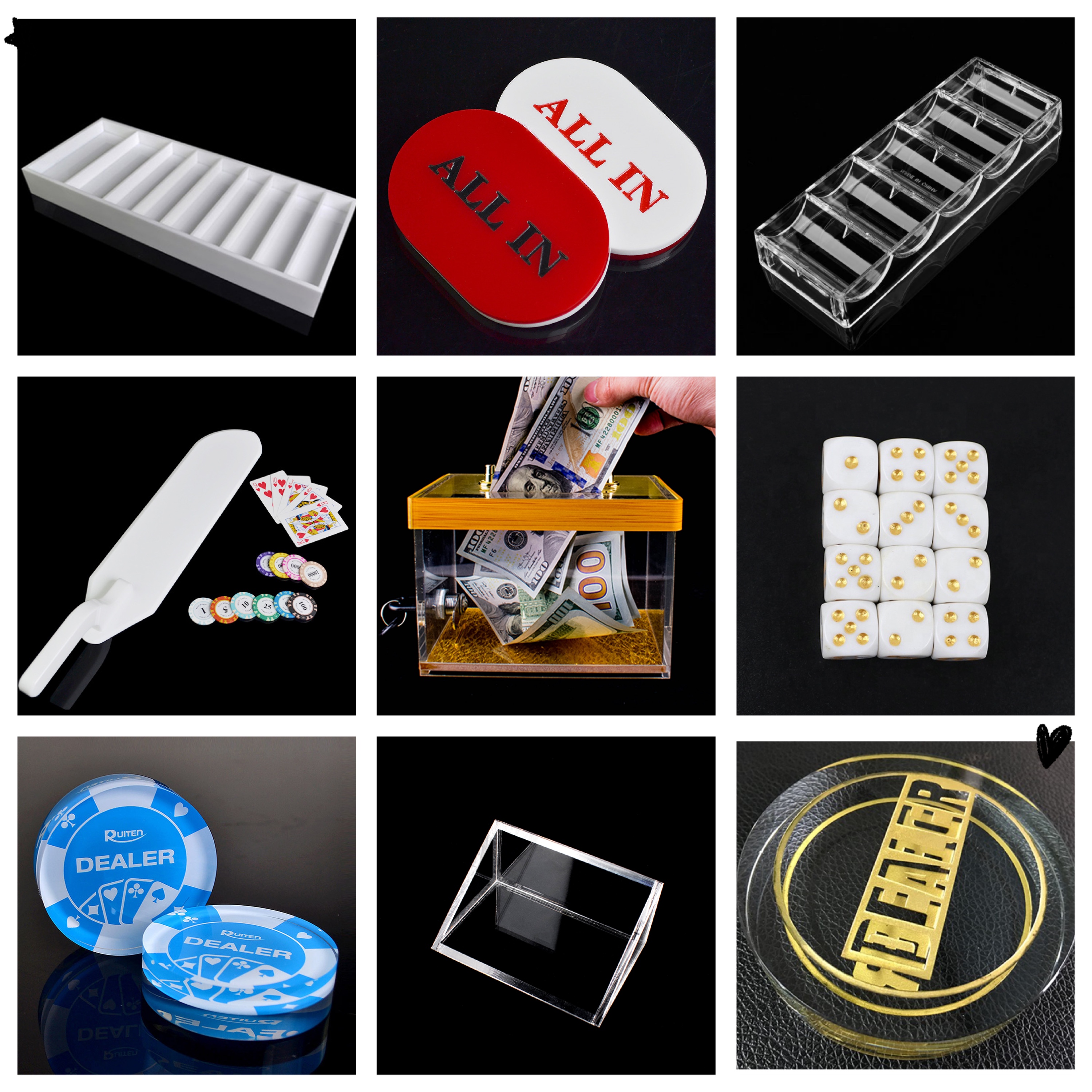 Bring your Casino to the Next Level with Acrylic Casino Gaming Supplies