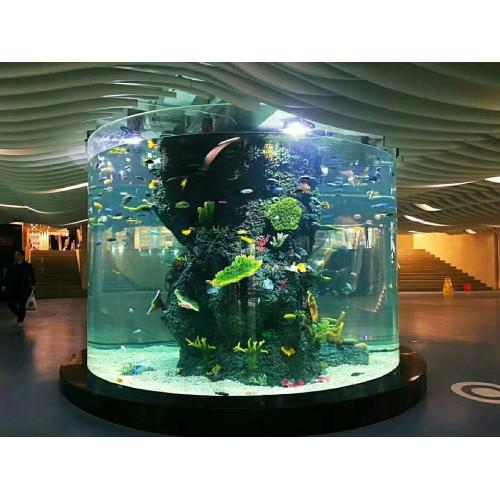 Professional Designer Large Cylinder Aquarium Indoor/Outdoor