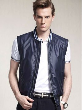 Fashion contrast color rib breathable waistcoat