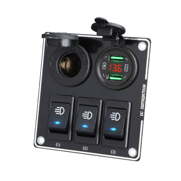12V 24V車トラックボートATV UTV SUVスイッチパネルカーボートマリンロッカースイッチ12V/24Vシステムに適しています