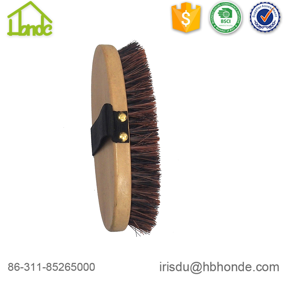 Wood Horse Body Brush with PP Bristle