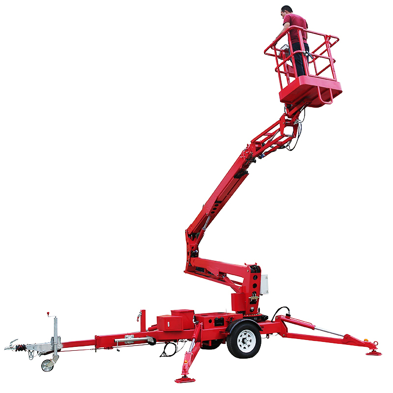 12m-14m Wheel-Mounted Spider Articulated Boom Lift for Painting and Construction
