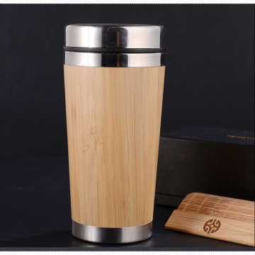 450ML Bamboo Coffee Mug with Steel Lid