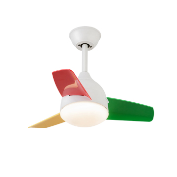 36-Inch Small Size Eye-Care LED Lighting Macaron Ceiling Fan for Kids Room - 6-Speed