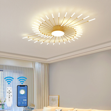 OEM Black Hanging Light LED LED Chandelier untuk kamar tidur dan ruang tamu