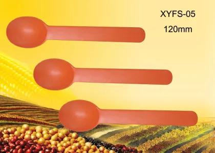 Biodegradable disposable green cheese spoon yogurt spoon