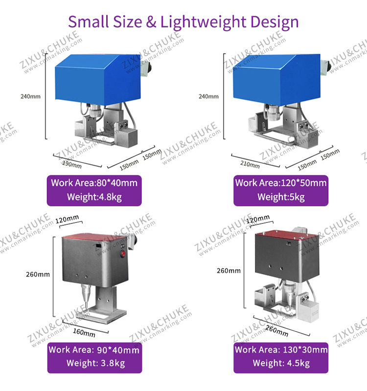 80*40mm pneumatic dot peen marking machine