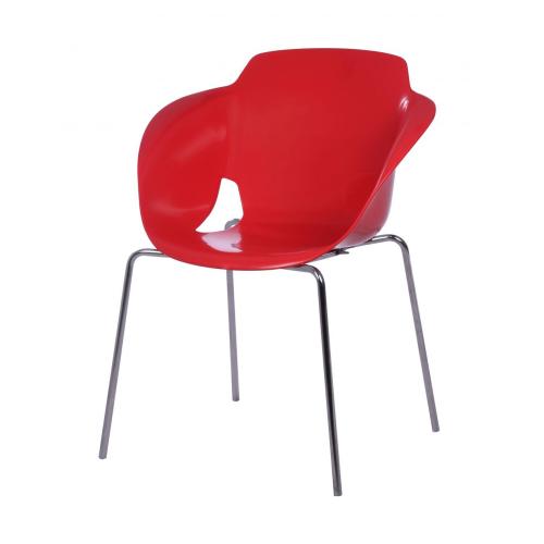 French design modern plastic armchair with iron seat