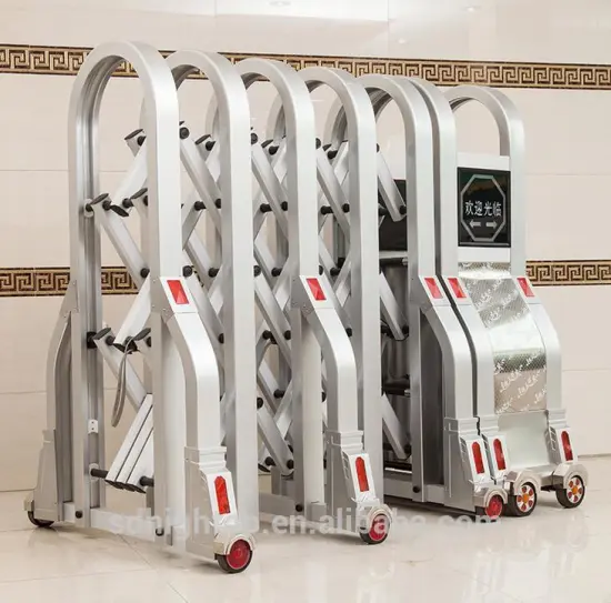 304 automatic stainless steel retractable gate/ folding door /barrier gate made in China