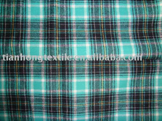 100% Yarn Dyed Shirt Garment Flannelette Fabric
