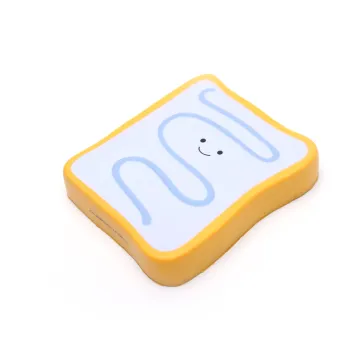 Custom Kawaii Jumbo Bread Slice PU Foam Food Squishy Toy