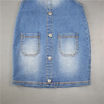 Women's denim over skirt